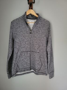 Old Navy Mens Sweater Quarter Zip Size S Gray Heathered
